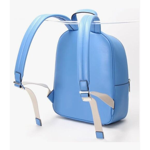 Michael Kors Jet Set Medium PVC Fashion Pocket Function Backpack Bag Blue $558 - Picture 6 of 10